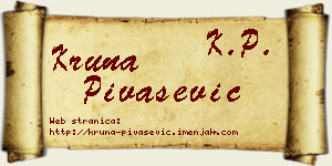 Kruna Pivašević vizit kartica